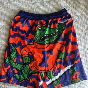 Mitchell & Ness Kids' Zigzag Gator Shorts - Orange & Blue